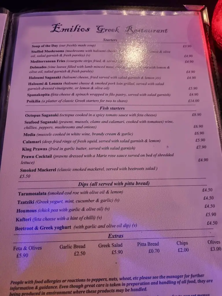 Menu_Emilios Greek Restaurant_Arnold_immagine_1