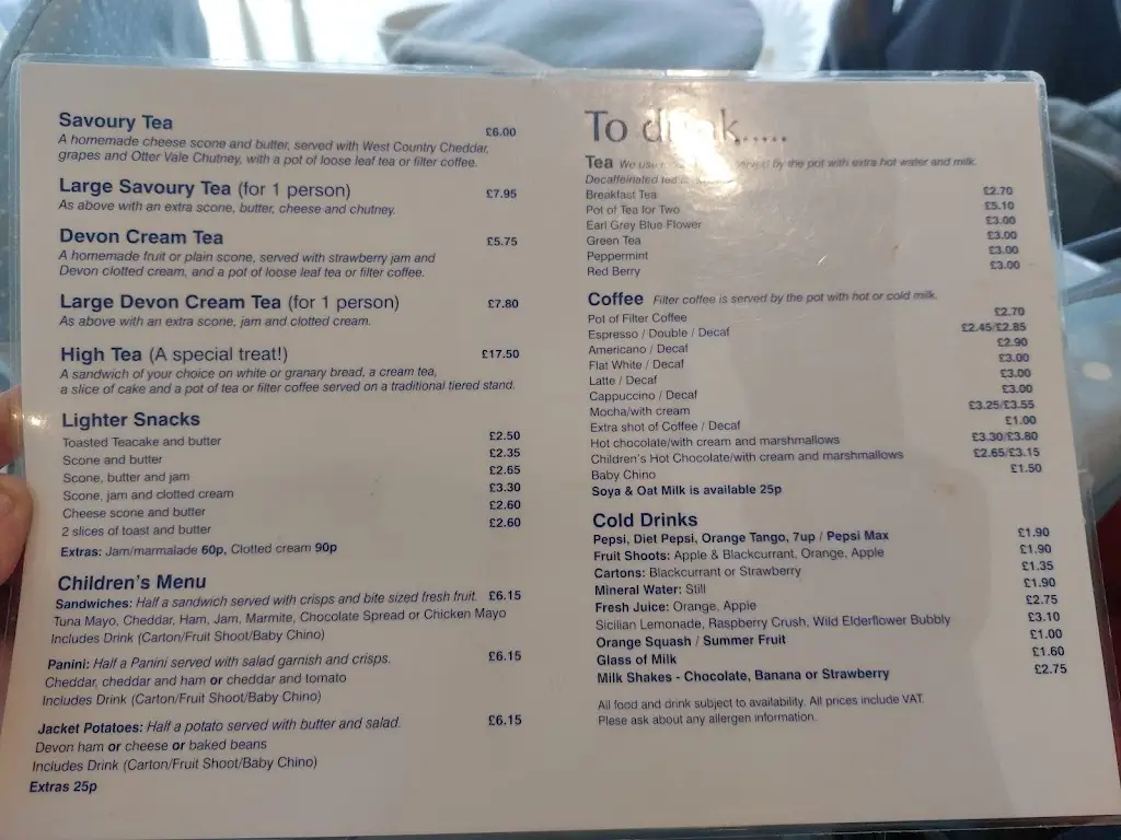 Menu_Daisy's Tea Room_Dawlish_image_1