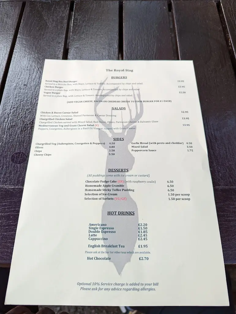 Menu_The Royal Stag_Datchet_image_2