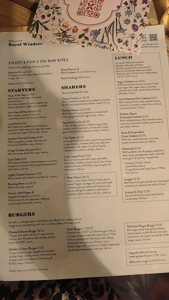 Menu_The Royal Windsor_Datchet_image_3