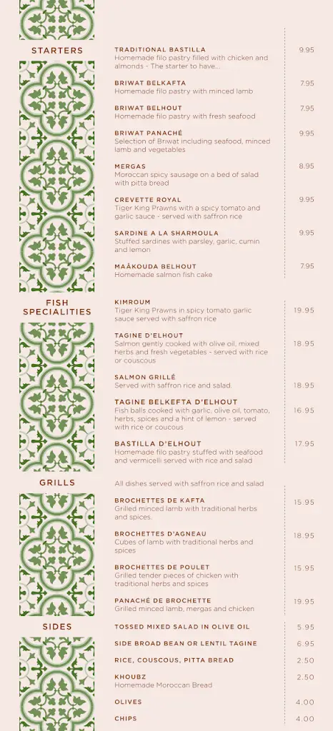 Menu_Al Fassia Restaurant_Datchet_immagine_2
