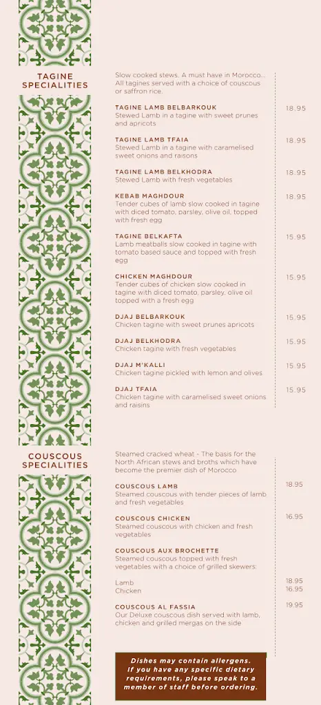 Menu_Al Fassia Restaurant_Datchet_immagine_3