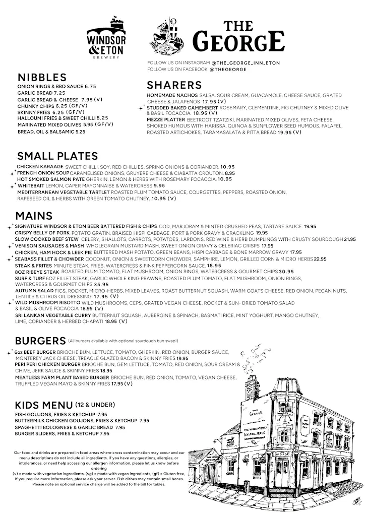 Menu_The George Inn_Datchet_image_1