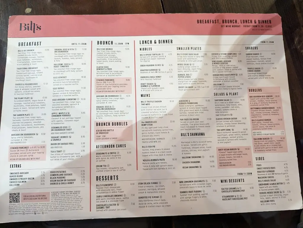 Menu_Bill's Windsor Restaurant_Datchet_image_2