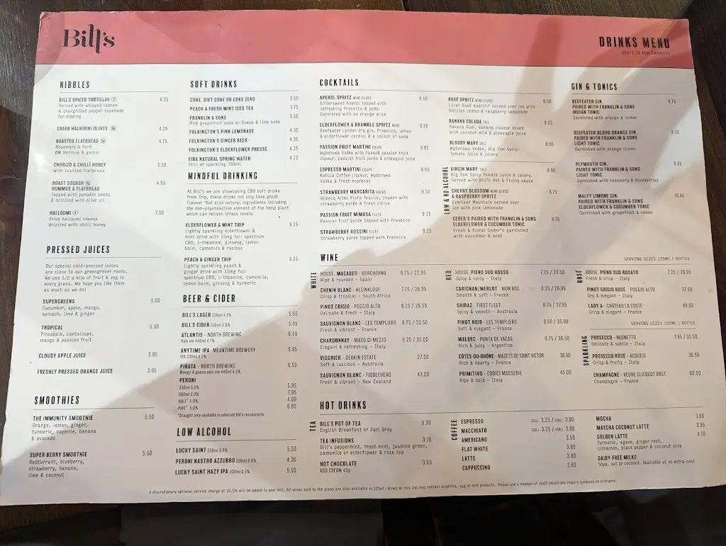 Menu_Bill's Windsor Restaurant_Datchet_image_3