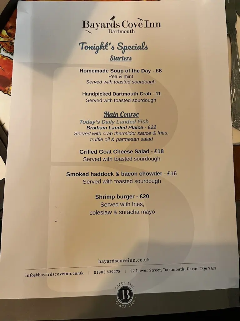 Menu_Bayards Cove Inn_Dartmouth_image_3