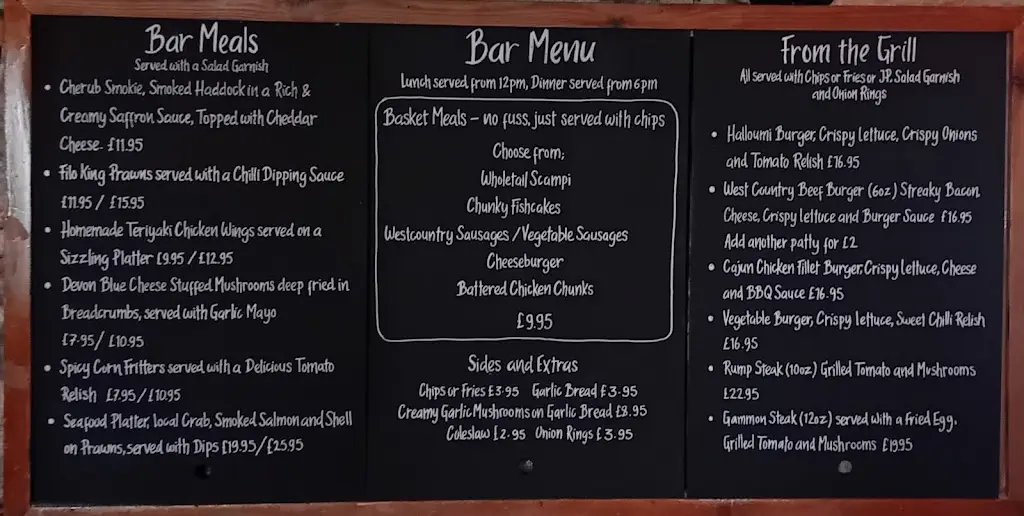 Menu_The Cherub Inn_Dartmouth_image_1
