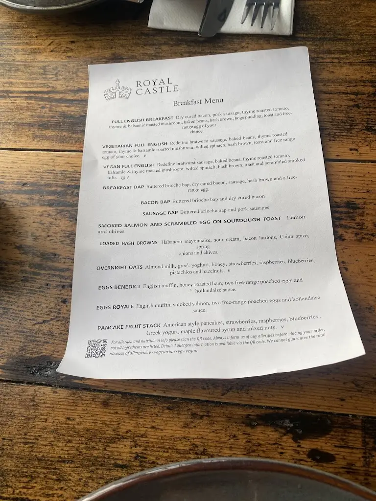 Menu_The Royal Castle_Dartmouth_imagen_4