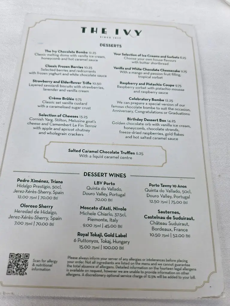 Menu_The Ivy Exeter_Devon_image_1