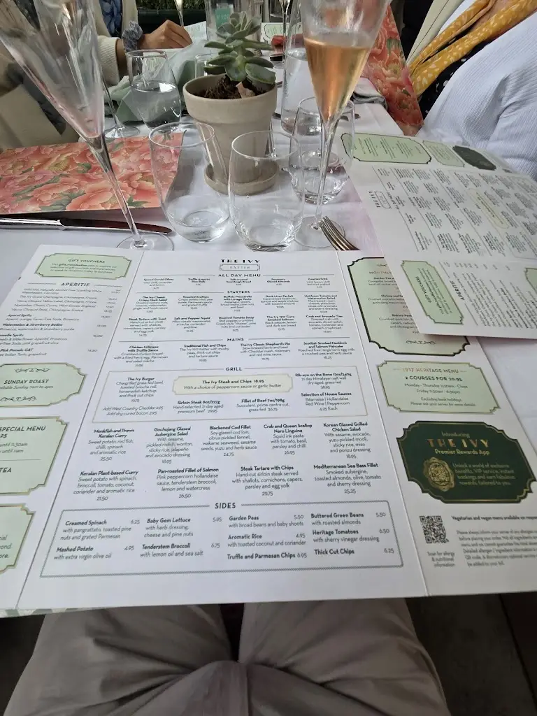 Menu_The Ivy Exeter_Devon_image_2