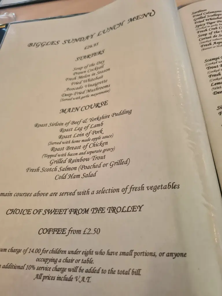 Menu_Biggles Restaurant_Denham_image_1