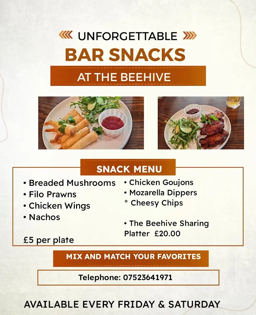 Menu_The Beehive at Deanshanger_Deanshanger_image_1