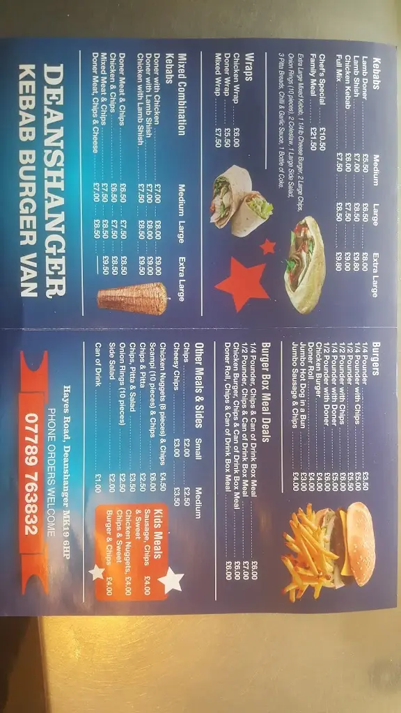 Menu_Deanshanger Kebab Burger Van_Deanshanger_image_2