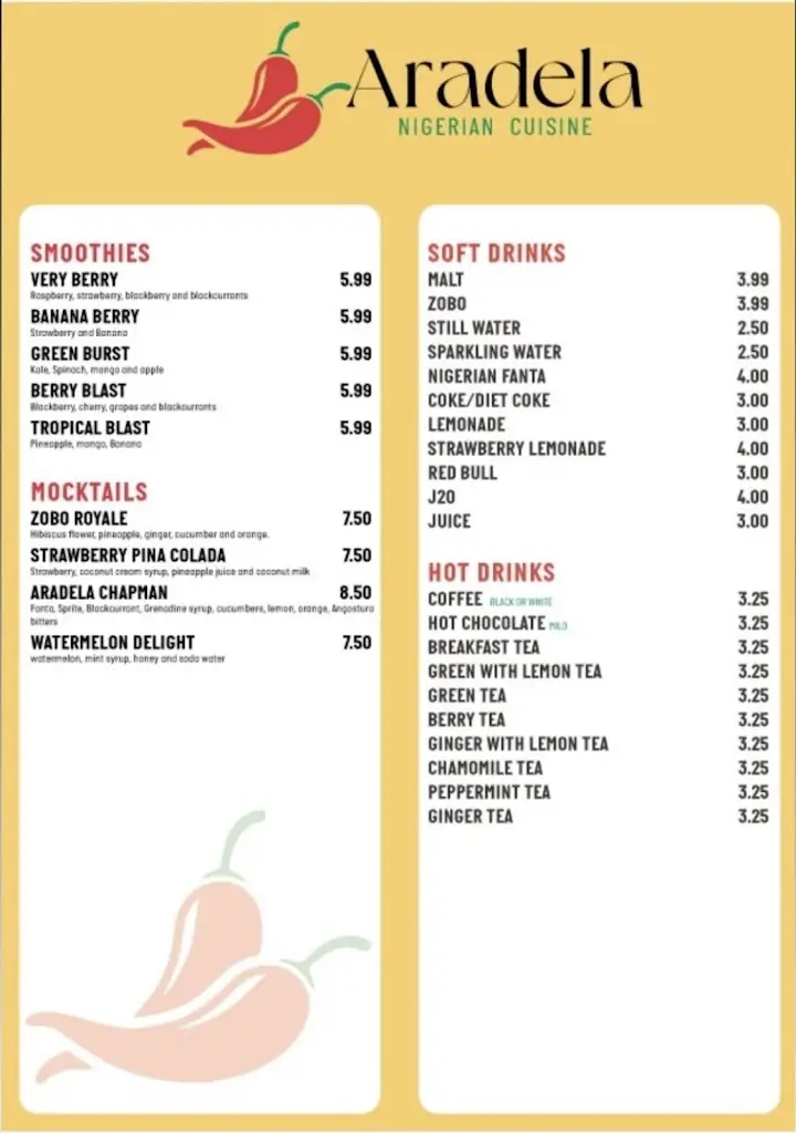 Menu_Aradela Nigerian Restaurant_Deanshanger_image_1