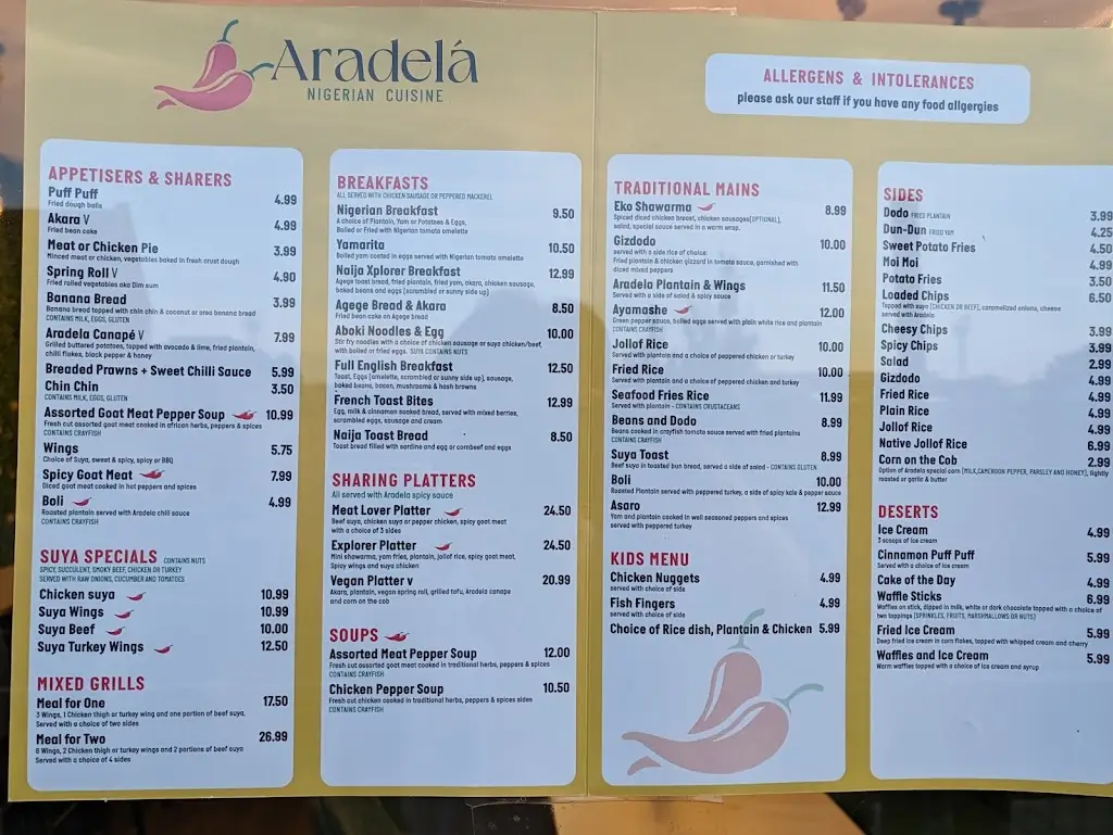 Menu_Aradela Nigerian Restaurant_Deanshanger_image_4