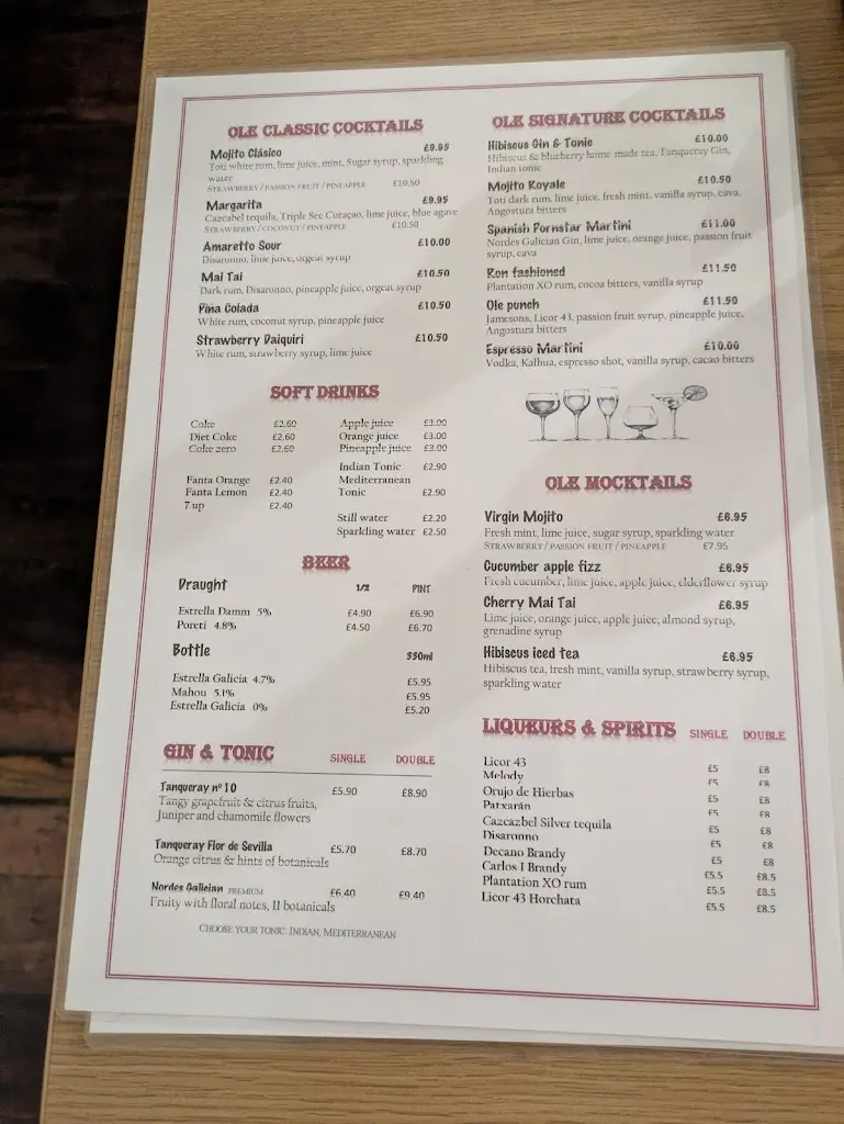 Menu_Ole Tapas Bar_Deanshanger_image_2