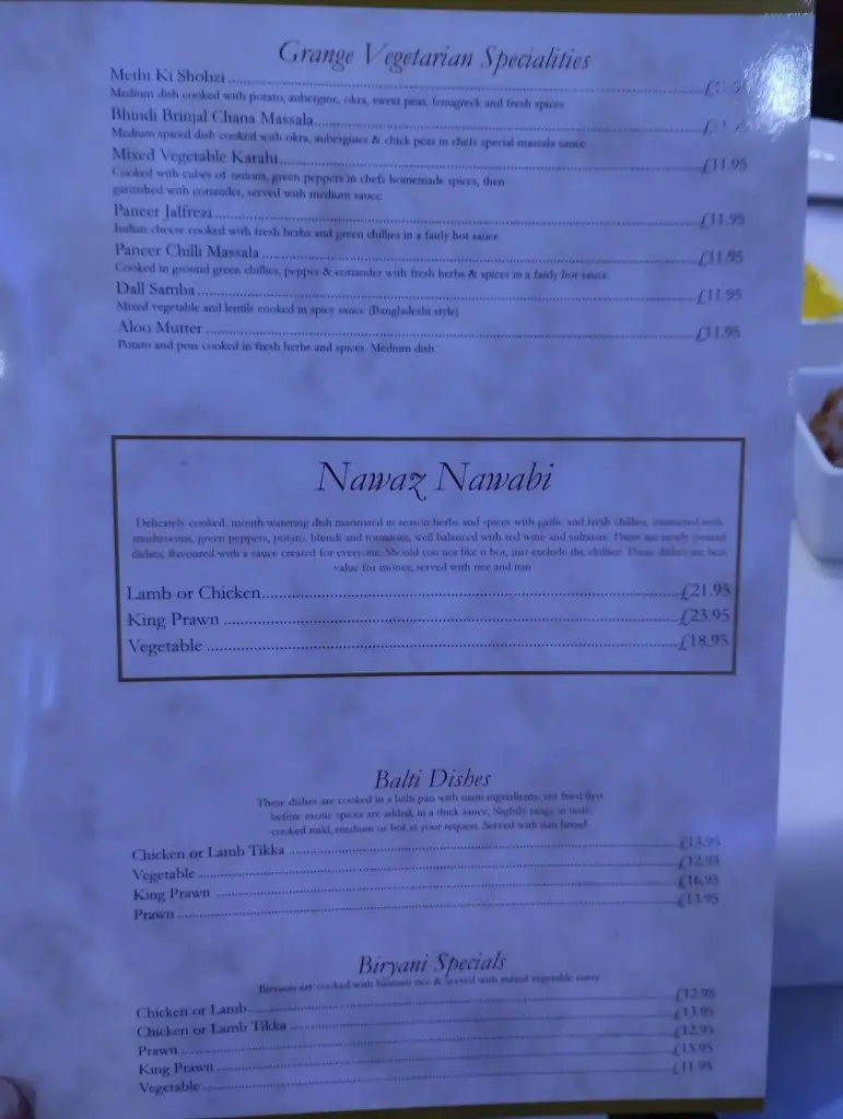 Menu_The Grange Indian Restaurant_Deanshanger_image_4
