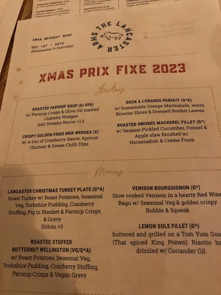 Menu_The Lancaster Arms_Desford_image_1