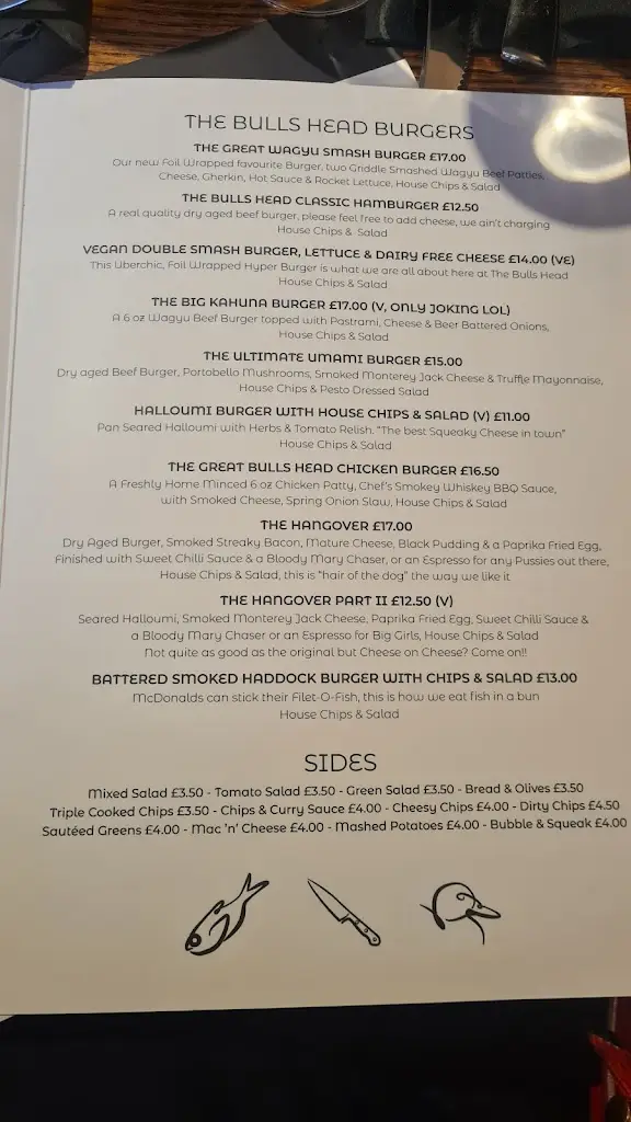 Menu_The Bulls Head_Desford_image_3