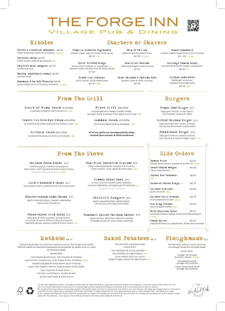Menu_The Forge Inn_Desford_image_1