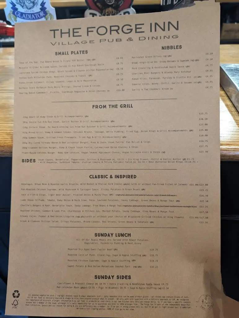 Menu_The Forge Inn_Desford_image_2