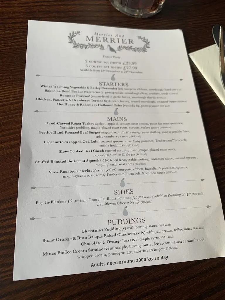 Menu_The Castle_Desford_image_2