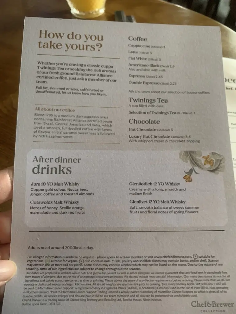 Menu_The Castle_Desford_image_4