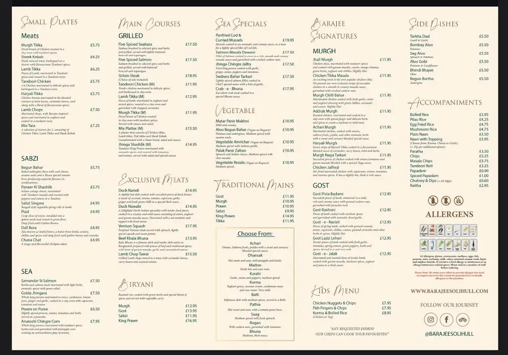 Menu_Barajee - Best Indian Bar Restaurant Shirley & Wythall_Dickens Heath_image_1