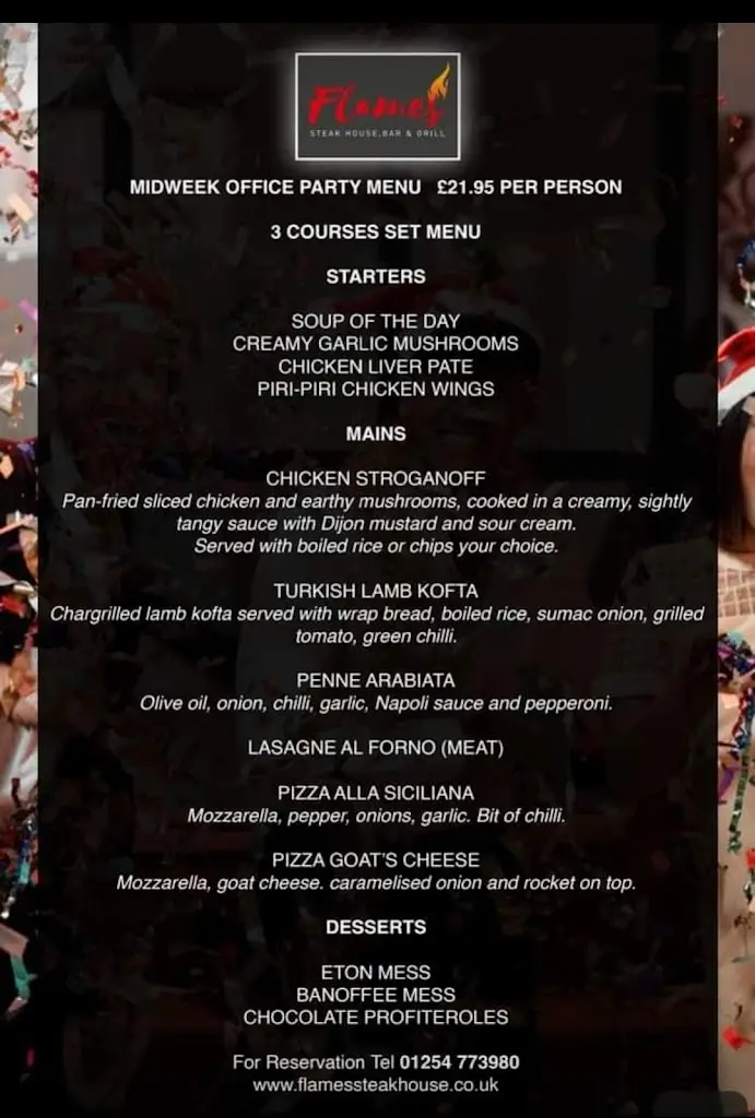 Menu_FLAMES BAR AND GRILL STEAK HOUSE_Darwen_image_1