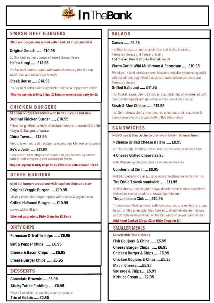 Menu_Get Smashed In The Bank_Darwen_immagine_1