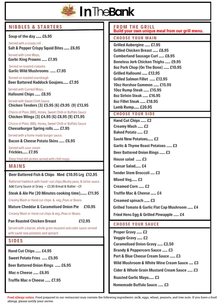 Menu_Get Smashed In The Bank_Darwen_immagine_3