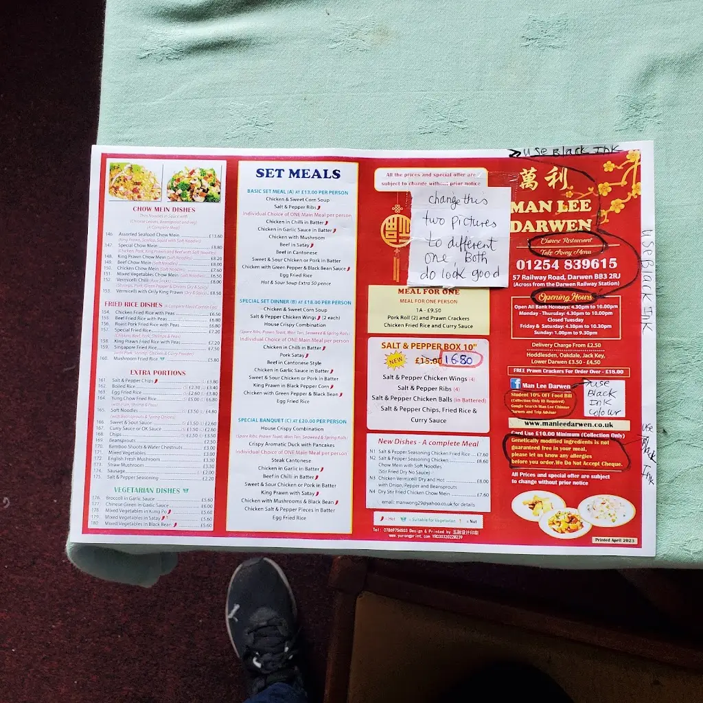 Menu_Man Lee Chinese Restaurant_Darwen_image_1