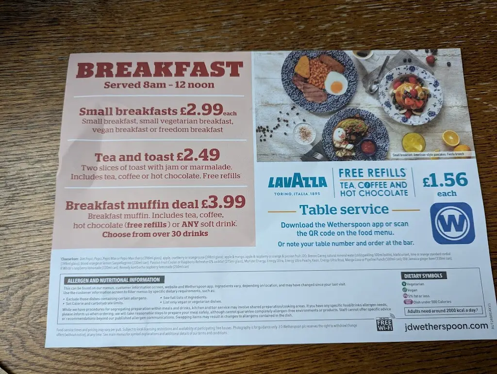 Menu_The Old Chapel - JD Wetherspoon_Darwen_image_3