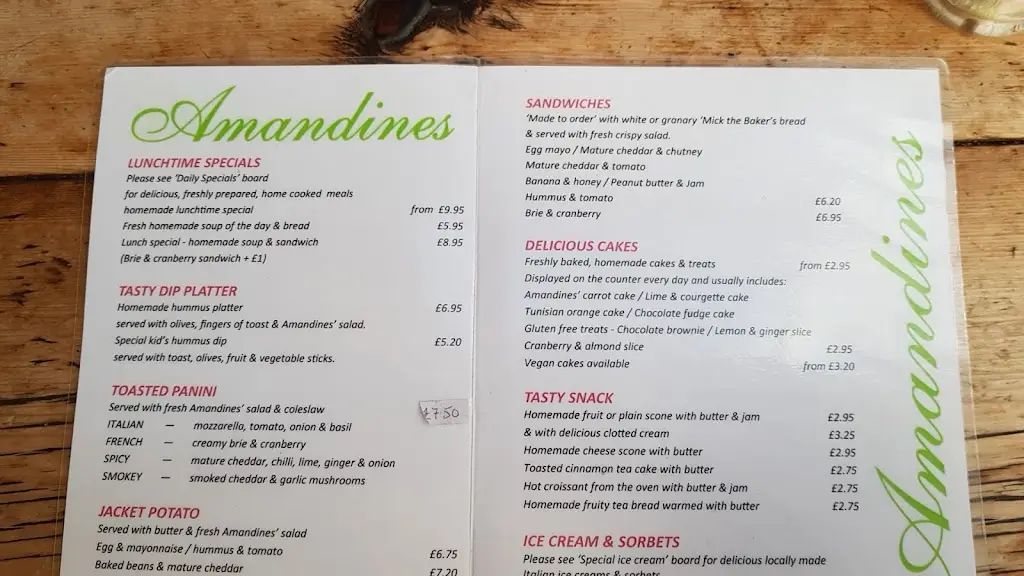 Menu_Amandines Cafe Restaurant_Diss_image_3