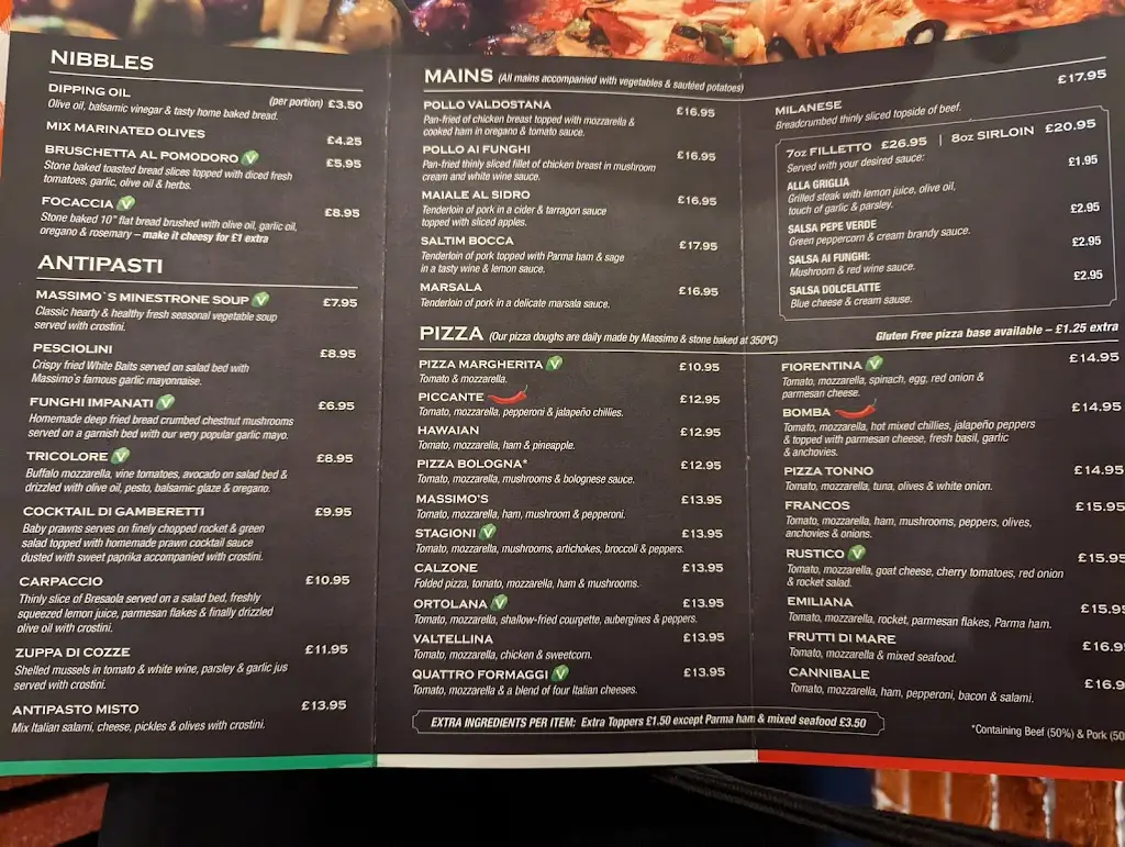 Menu_Massimo’s Ristorante Italiano_Devizes_image_2