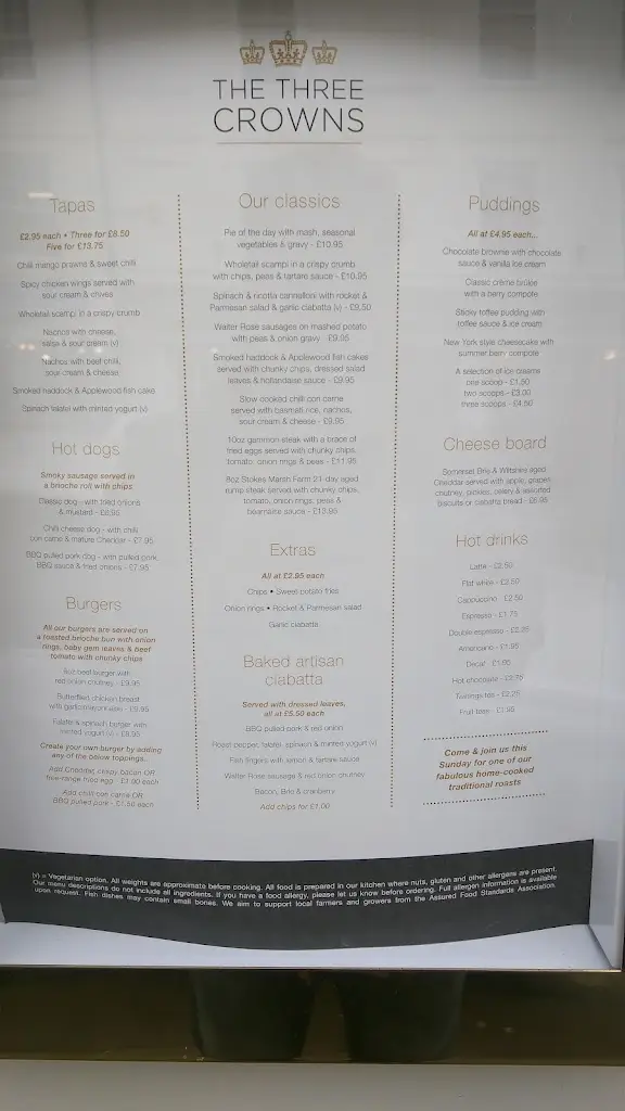 Menu_The Three Crowns_Devizes_image_4