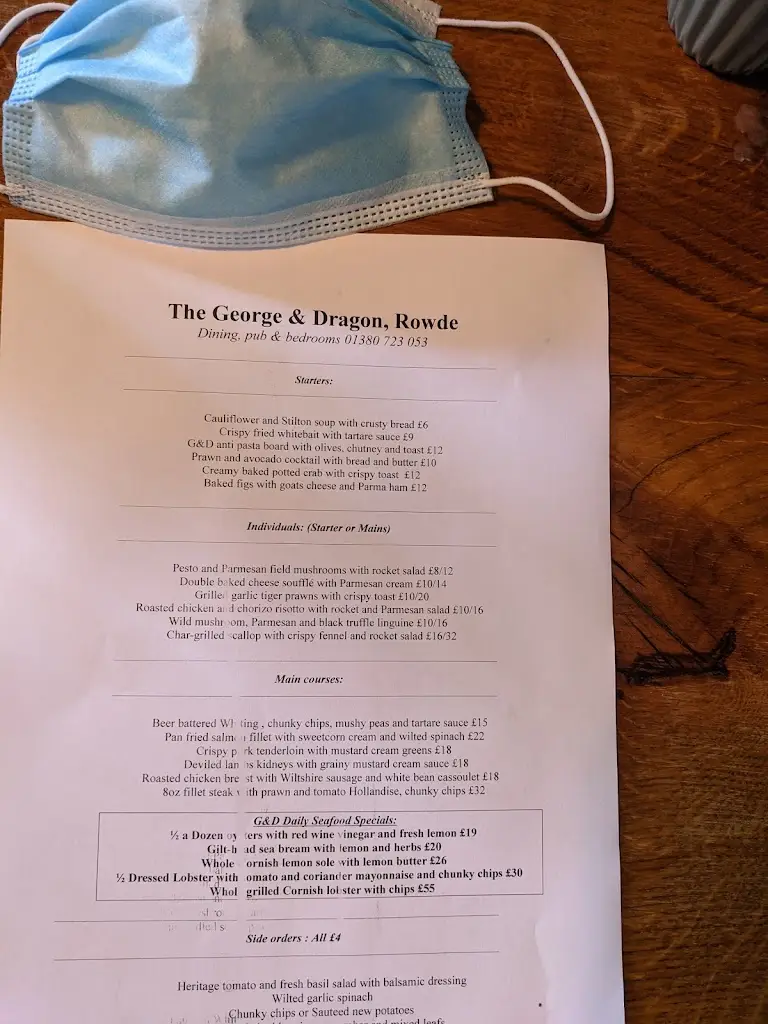 Menu_George & Dragon_Devizes_image_2