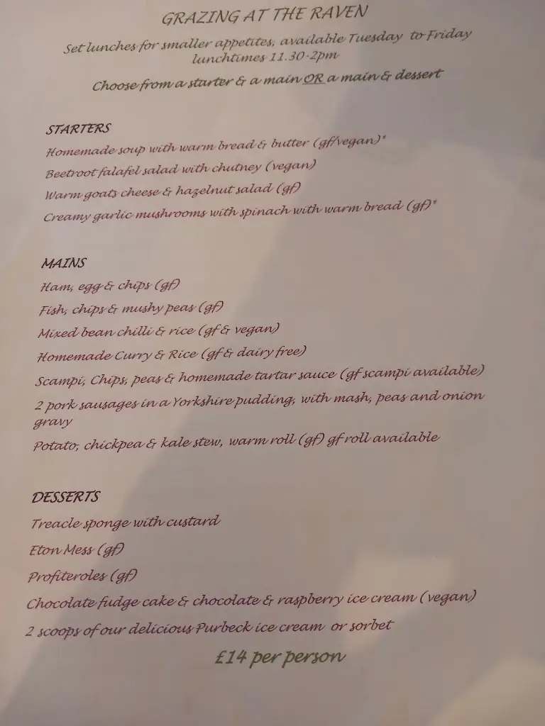 Menu_The Raven Inn_Devizes_image_1