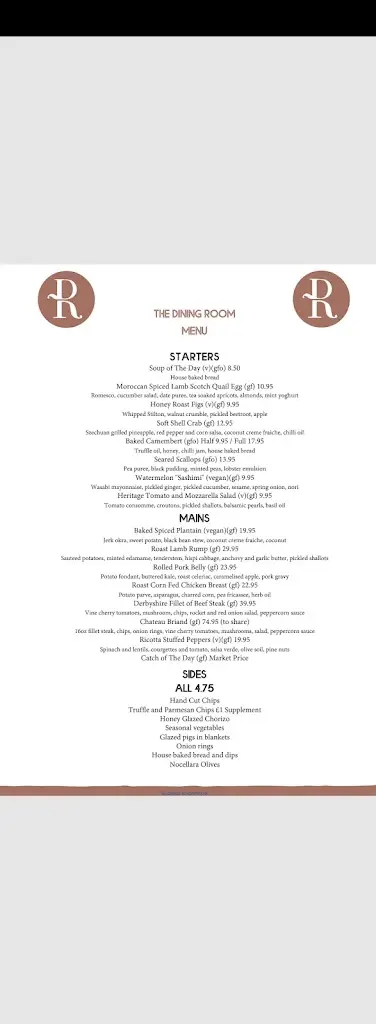 Menu_The Dining Room_Derby_image_1