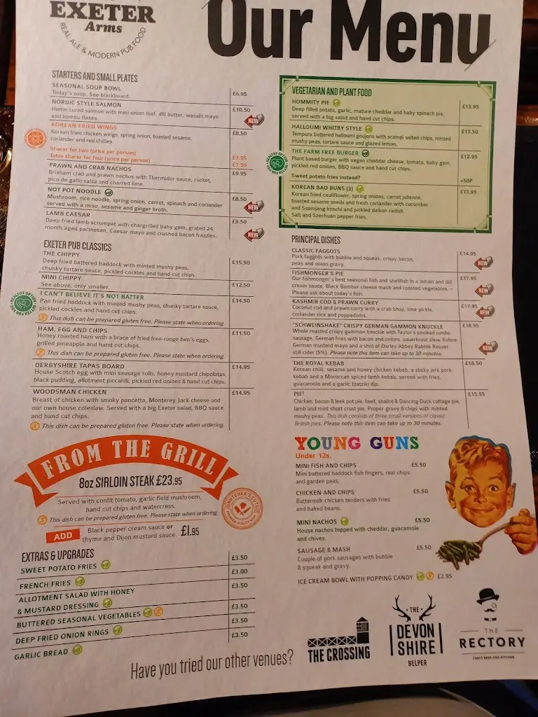 Menu_Exeter Arms_Derby_image_1