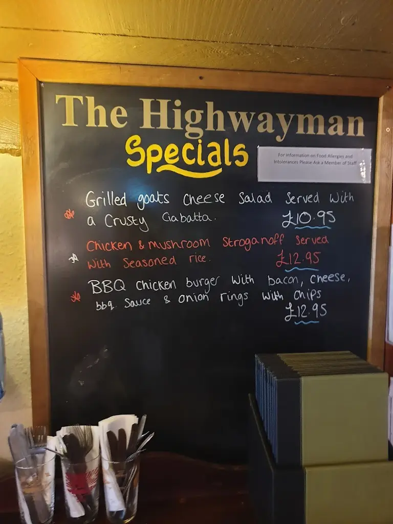 Menu_The Highwayman_Dobwalls_immagine_4