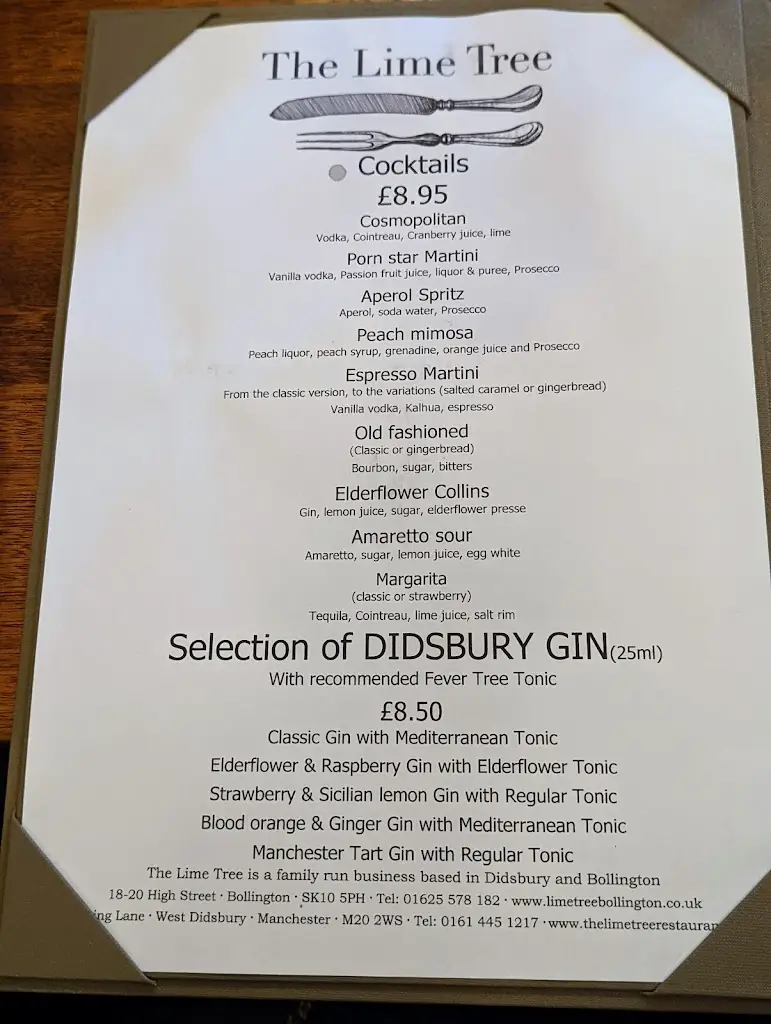 Menu_The Lime Tree_Didsbury_image_2