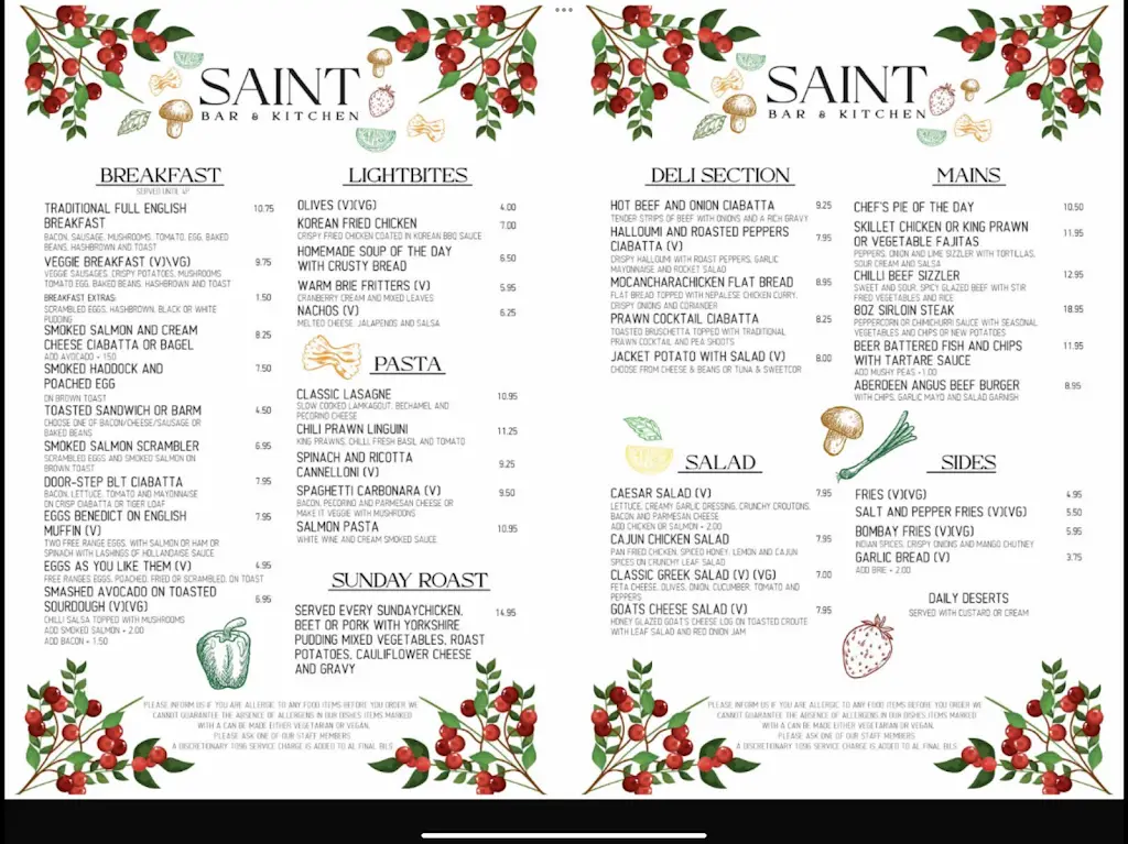 Menu_Saints & Scholars_Didsbury_image_1
