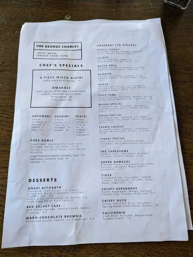 Menu_The George Charles_Didsbury_image_4