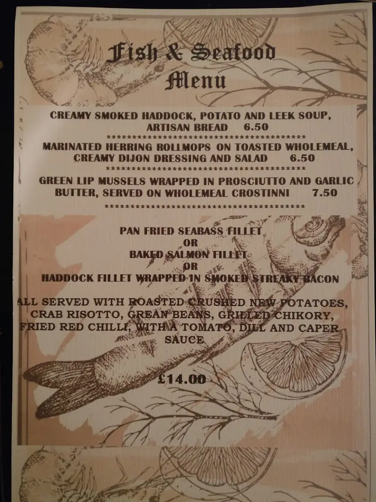 Menu_The White Hart_Didcot_image_4