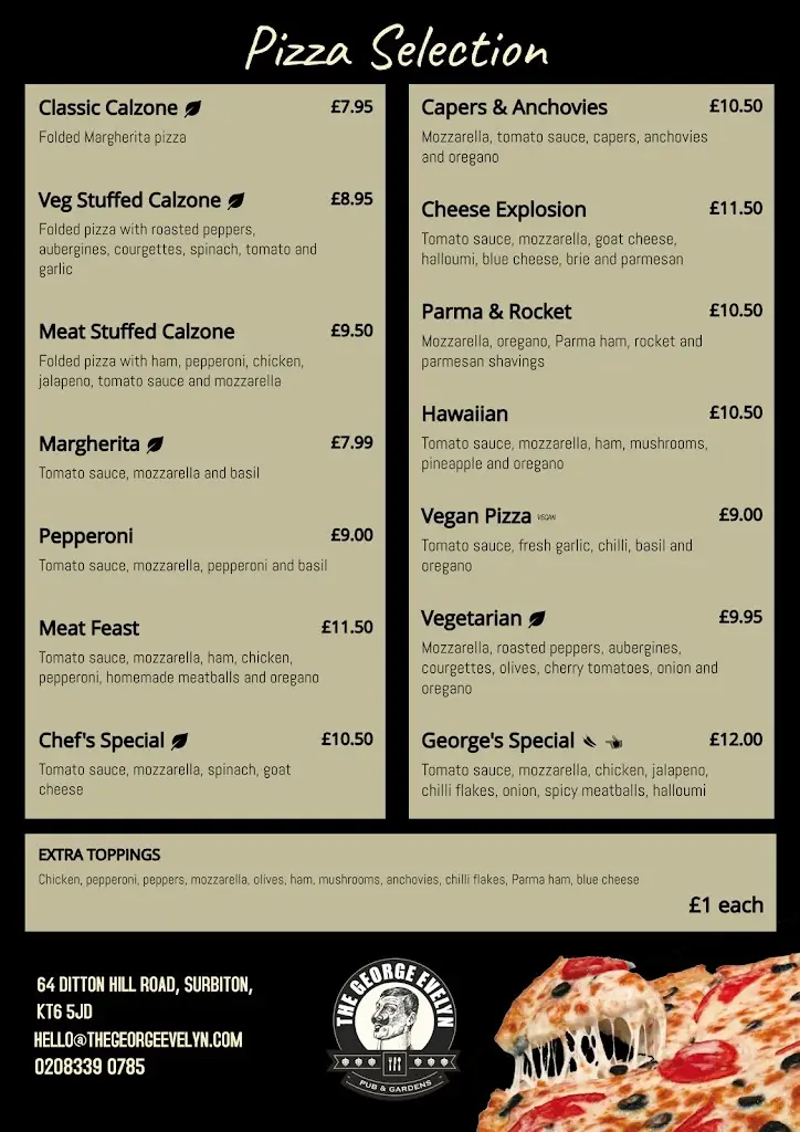 Menu_The George Evelyn_Ditton Hill_image_1