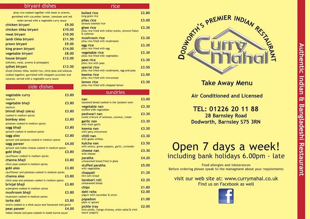 Menu_Curry Mahal Restaurant_Dodworth_image_3
