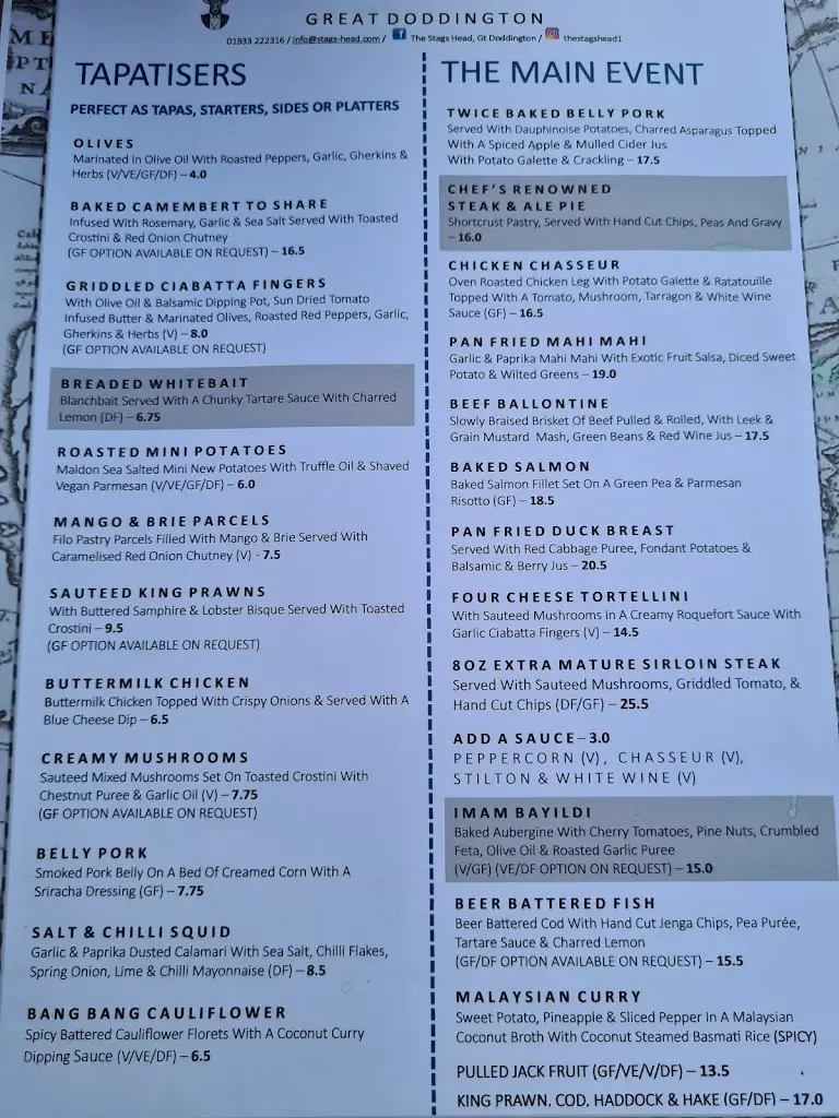 Menu_The Stag's Head Great Doddington_Doddington_image_1