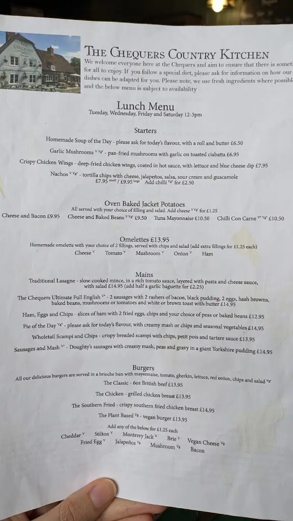 Menu_Chequers Inn_Doddington_image_1