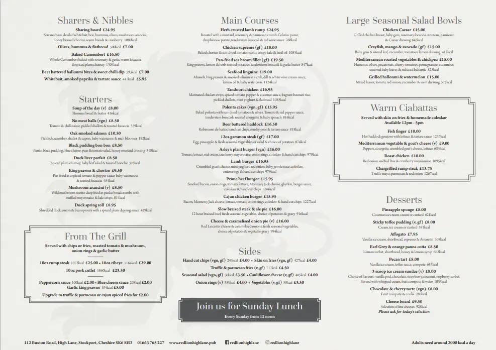 Menu_Red Lion, High Lane_Disley_image_1